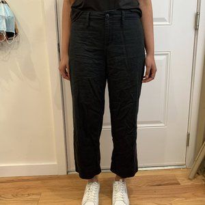 black wide leg pants